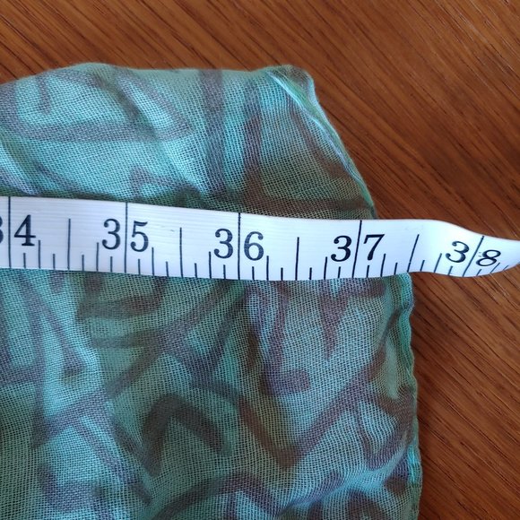 Abstract Mint and Gray Oversized Scarf  | New - Picture 7 of 7